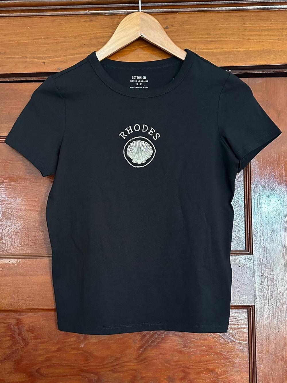 New Cotton On Y2K Fitted Graphic Tee Rhodes Shell Size Small Nautical Beach